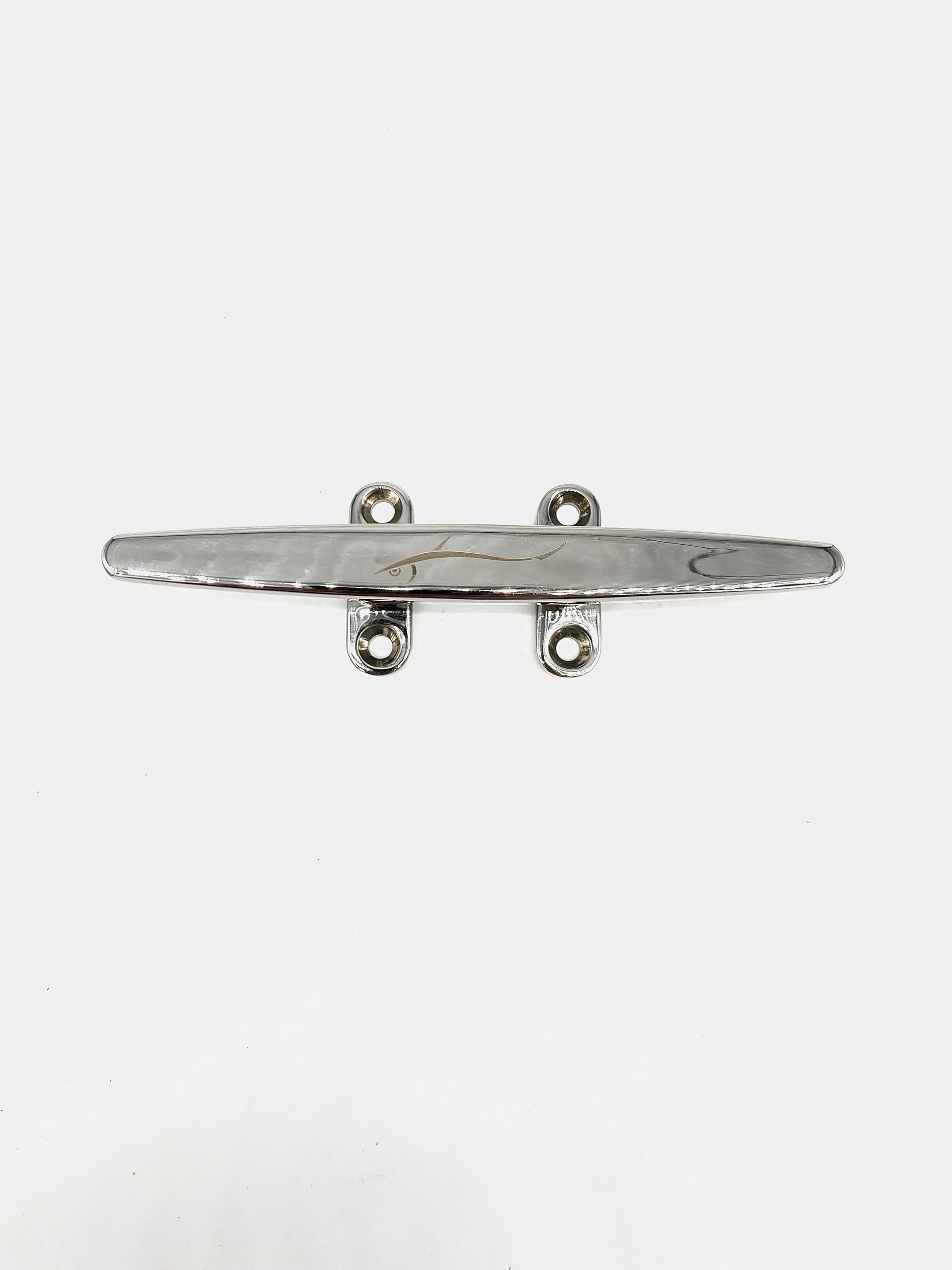 SARDiNE Boat Flat Cleat Open Base Boat Cleat, Dock Cleat All 316 Stainless Steel (2 Pack 8 in)