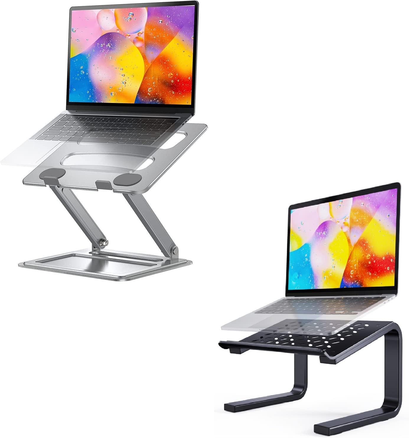 LORYERGO Adjustable Laptop Stand, Portable Laptop Riser for