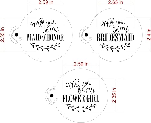 Miniatura 3 de Serás mi dama de honor Plantilla de galletas C994 de Designer Stencils