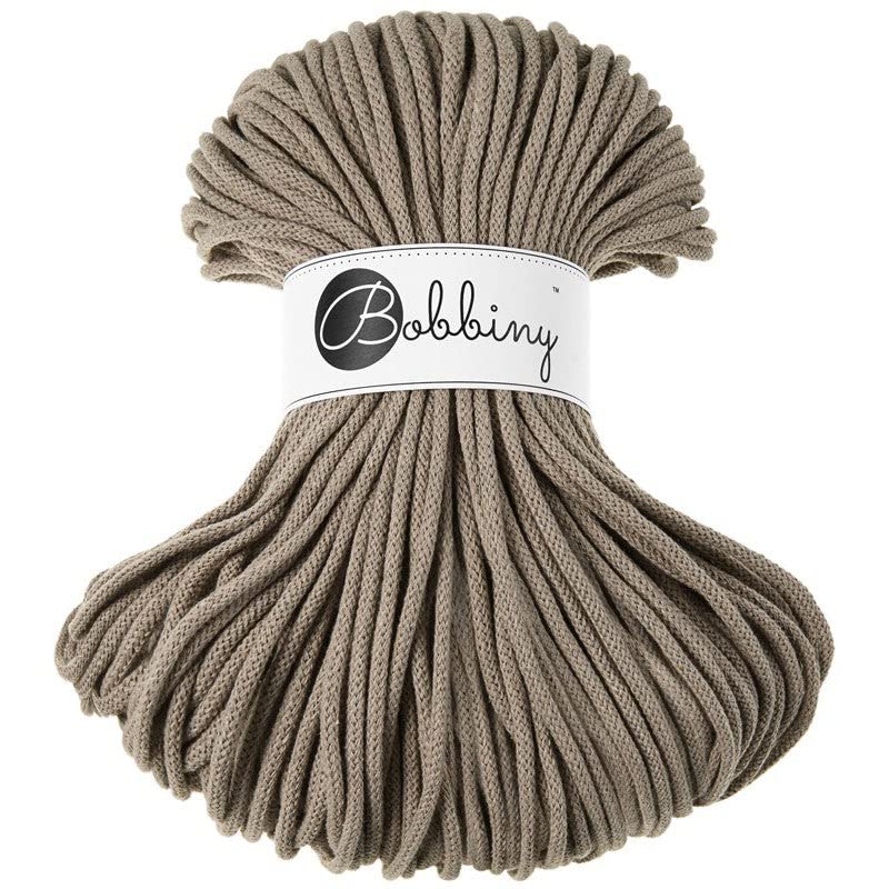Bobbiny Premium 5mm Braided Macrame Cord (Coffee) 50m