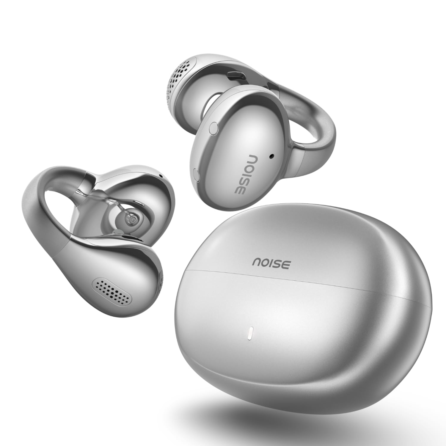 Noise Air Clips Pro Wireless Open-Ear Earbuds (2026), C-Bridge Clip Design, 360° Spatial Audio, AirWave™ Tech, AI Sound, 50H Playtime, Quad Mic ENC, BT v6.0 (Orbit Silver)-image-38