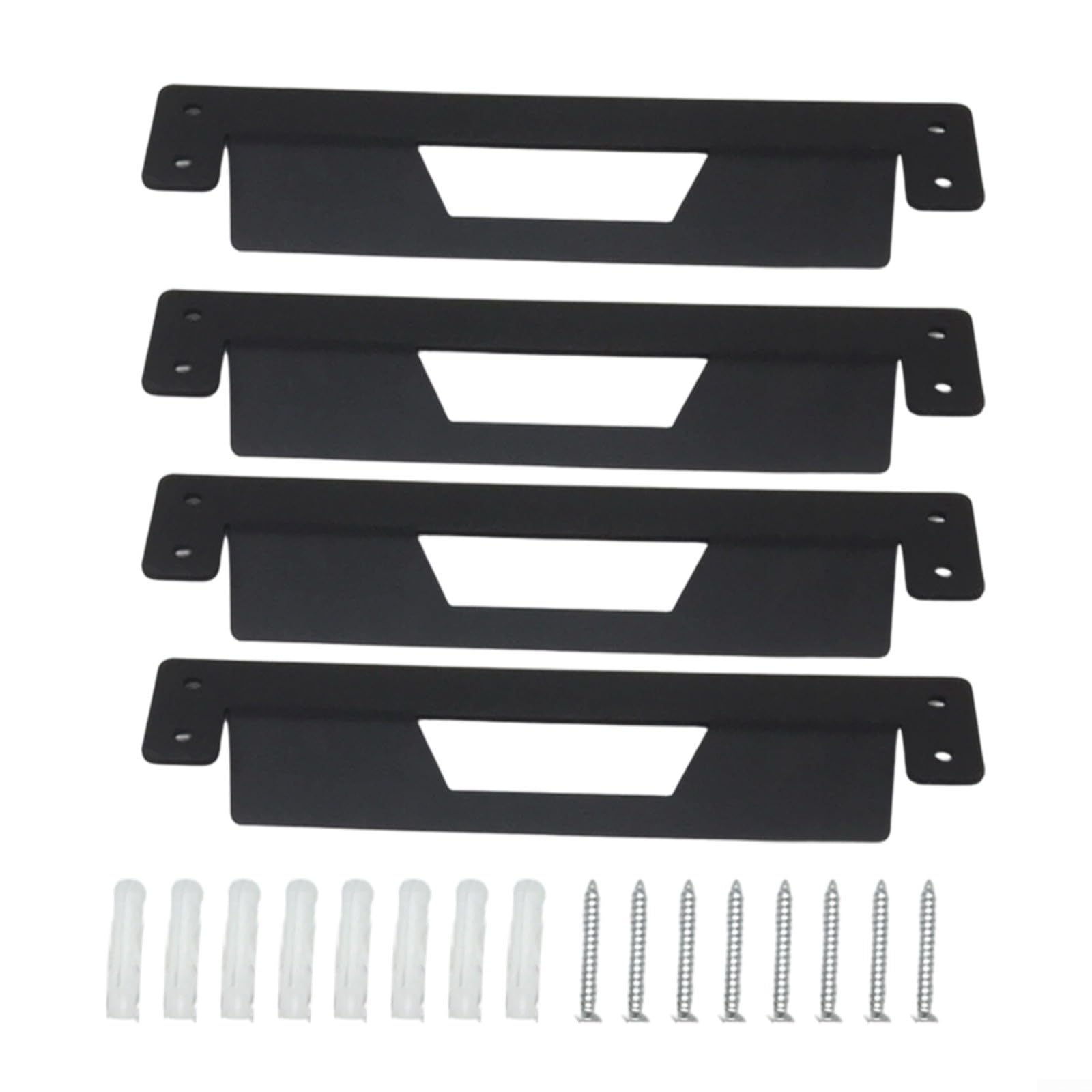 2 Stück Metall Wandhalterung für ToughBuilt für stacktech Werkzeugkisten,Schwerlast Montageklammern aus Eisen, Schwarz Befestigungsset für Werkstatt Garage und Fahrzeug(4PCS)