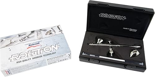 Miniatura 6 de Harder & Steenbeck Airbrush Kit - Evolution Silverline fPc Two in One I German-Engineered Dual Action Airbrush Painting Set with Gravity Feed I