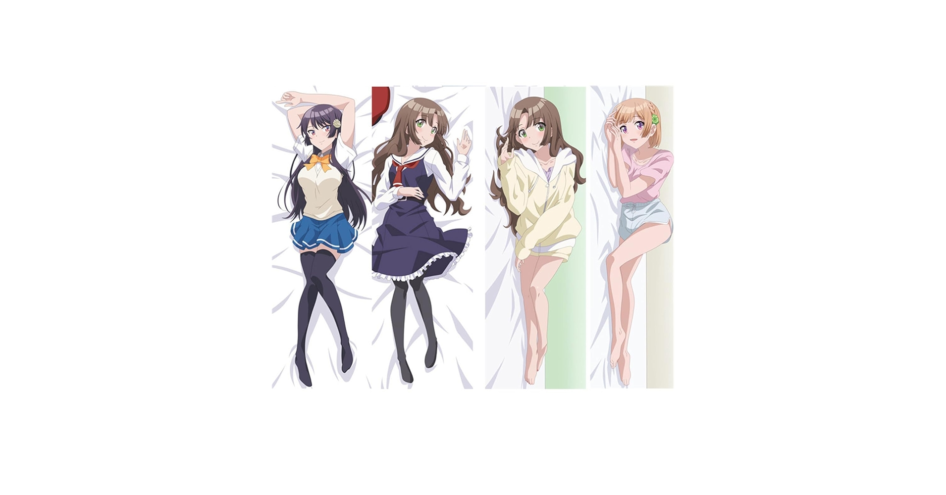 ㋐志田黒羽 ＆可知白草描き下ろしマルチクロス　幼馴染が絶対負けないラブコメ 幼なじみが絶対に負けないラブコメ』添い寝セット 可知白草