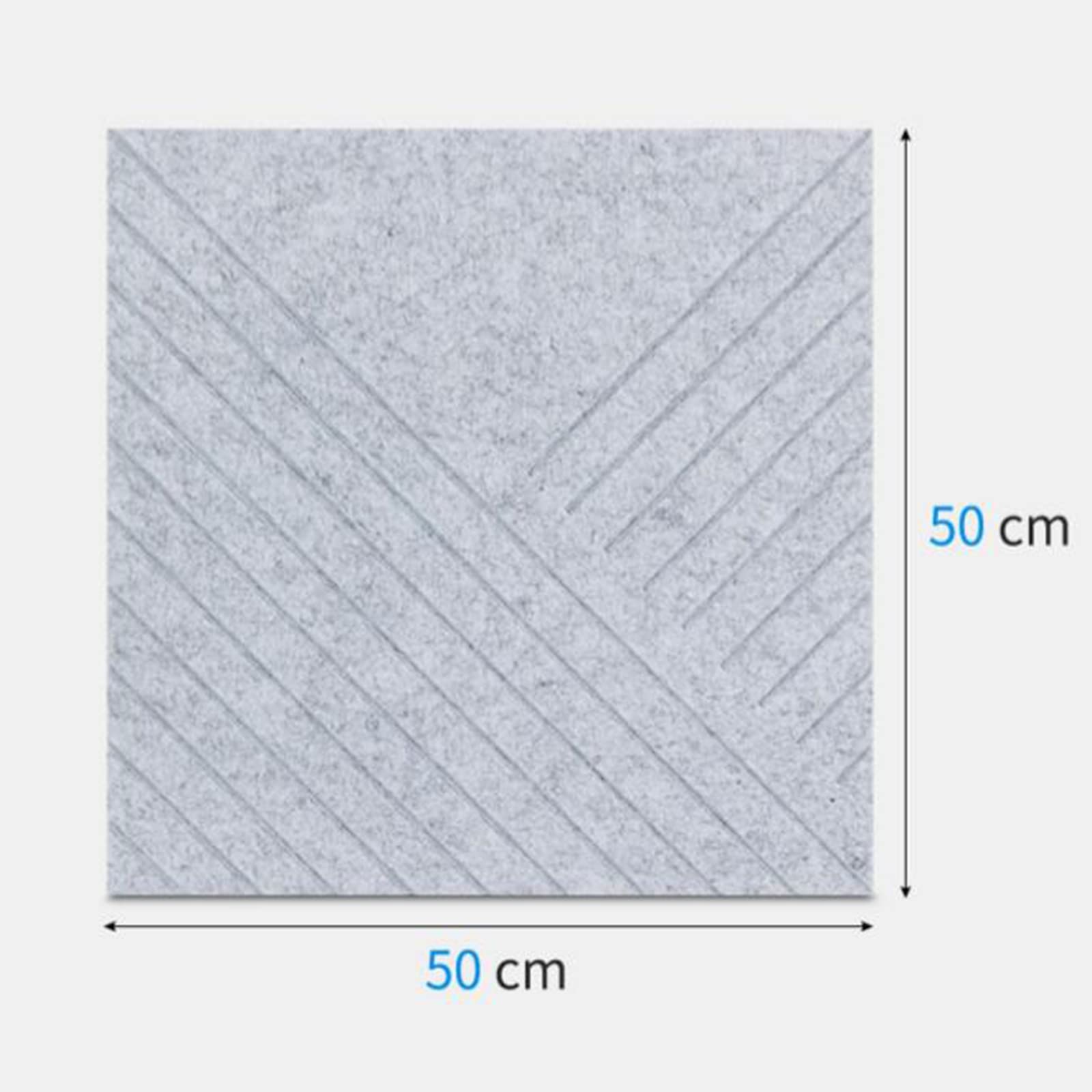 Pannelli fonoassorbenti in schiuma ad alta densità – Confezione da 10 grandi piastrelle acustiche da parete 50 x 50 x 1 cm, per studio teatro e uso domestico, pannelli autoadesivi in feltro per