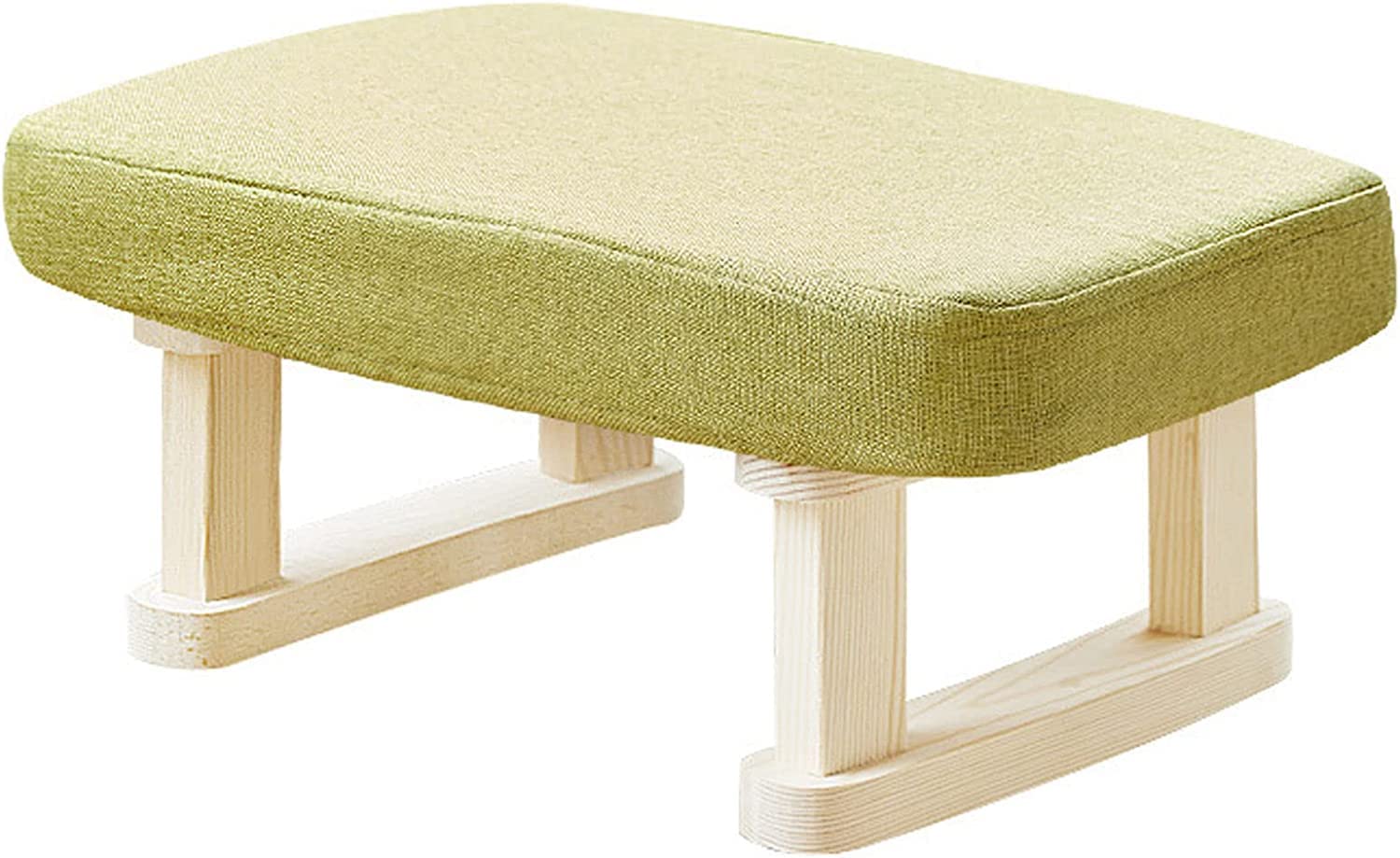Repose-Pieds carré en Tissu de Lin Ottoman empilable et Tabouret à Langer Bas