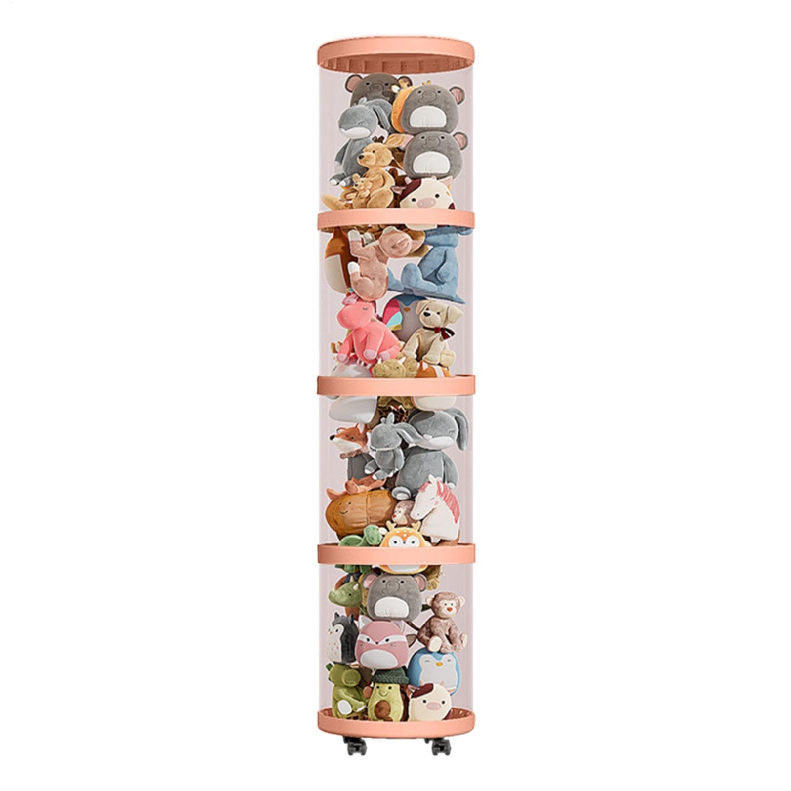 Tubo organizador de animales de peluche,Almacenamiento de tubos de animales | Tubo vertical de almacenamiento de juguetes con