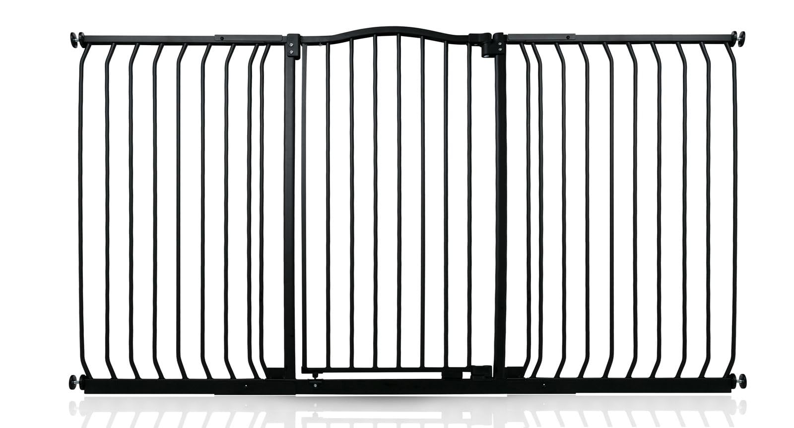 Safetots Matt Black Extra Tall Curved Top Safety Gate, 170Cm - 179Cm, Extra Tall 100Cm In Height, Pressure Fit Stair Gate, Baby Gate For Doors Hallways And Spaces, Safety Barrier, Easy Installation
