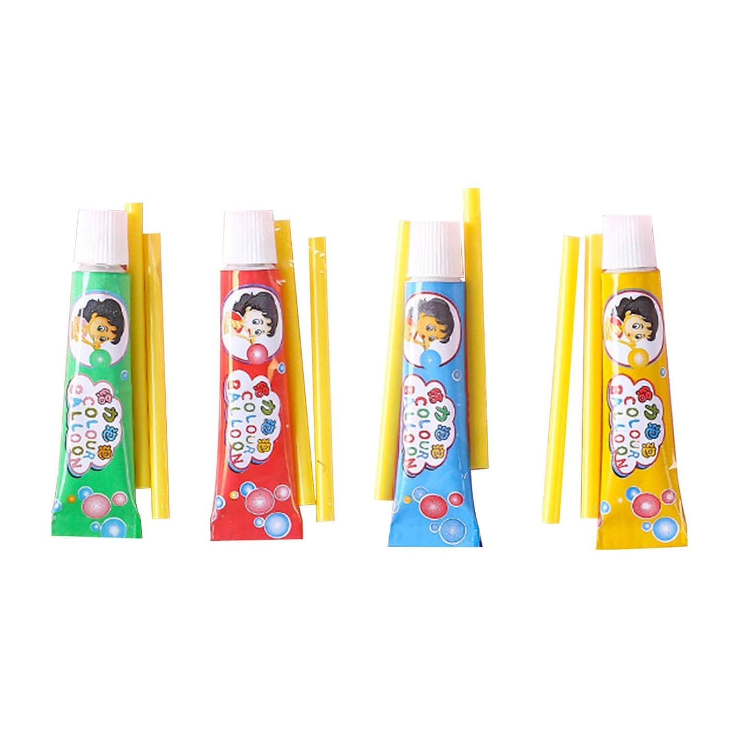 Magic Balloon Blowing Glue Kit for Kids, DIY Bubble Ball Maker with Straws, Non-Toxic Colorful Paste Tubes, Fun Party Toy Set-image-48
