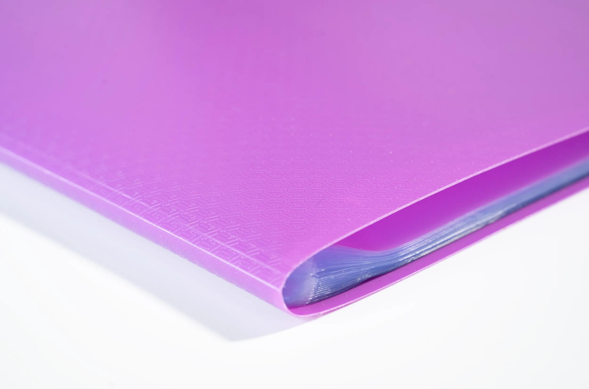 Exacompta 88116E 8er Pack Sichtmappe Opak aus blickdichtem Kunststoff DIN A4 mit 100 Kristallhüllen perfekt für die Schule und das Büro Aktenhülle Prospekthülle, violett