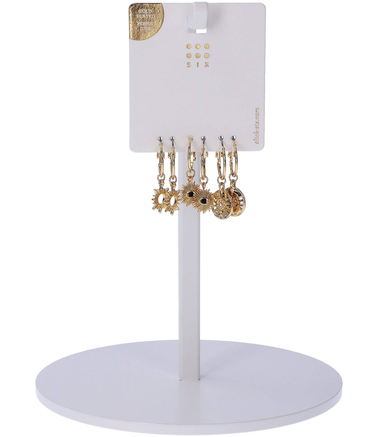 Lot De 3 Paires De Boucles D'oreilles Modernes SIX SIX - Neuf Sans Emballage - Fermoir Clou
