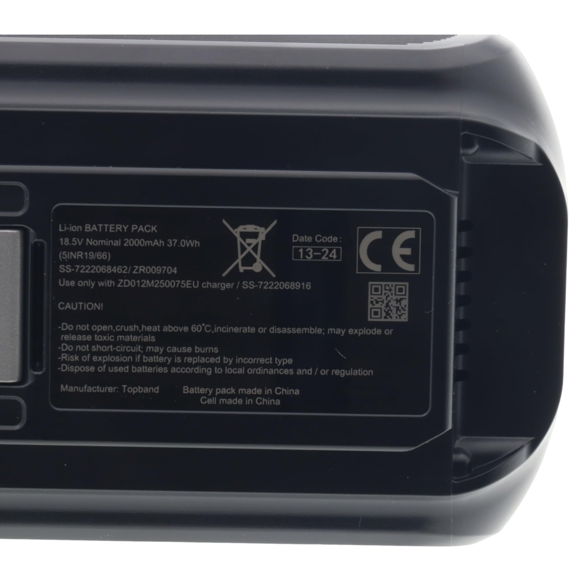 Rowenta X-Force Flex 9.60 - Batería de Iones de Litio (18,5 V, 45 Minutos de Experiencia de aspiración, Compatible con X-Force Flex 9.60 (RH20xx), Color Negro