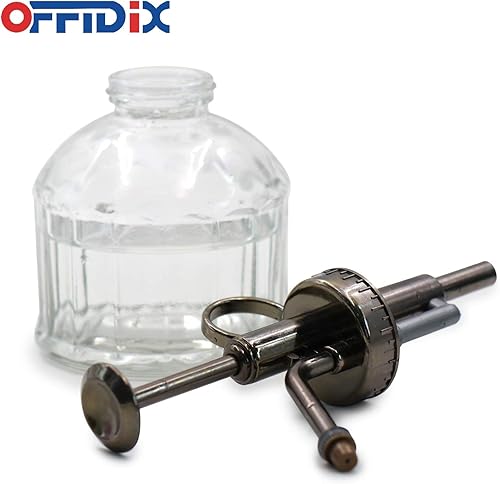 Miniatura 53 de OFFIDIX Mister de cristal para plantas, 6.3 pulgadas de alto, estilo vintage, de bronce, bomba superior de plástico con una mano, regadera