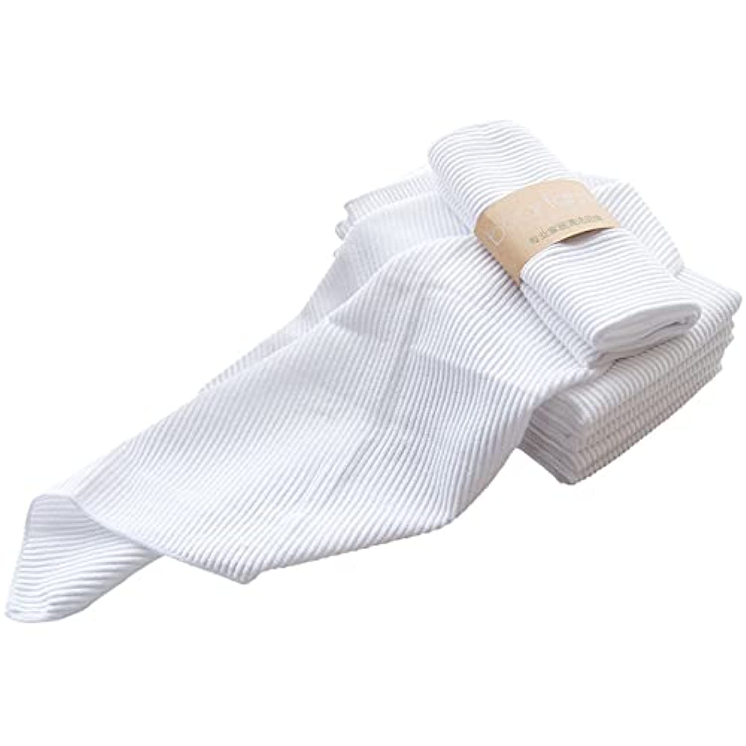 Kitchen Cloth, Dish Cloths, Dish Towels, Cleaning Cloths, Car Wash Cloth Towels, Soft and Super Absorbent Bar Towels, Tea Towels, Pure White Cloth, Size in 21 * 27cm/ 45 * 38cm 4pcs