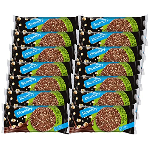 Bicentury - Tortitas de arroz con Chocolate negro y trocitos de avellanas (14 unidades)