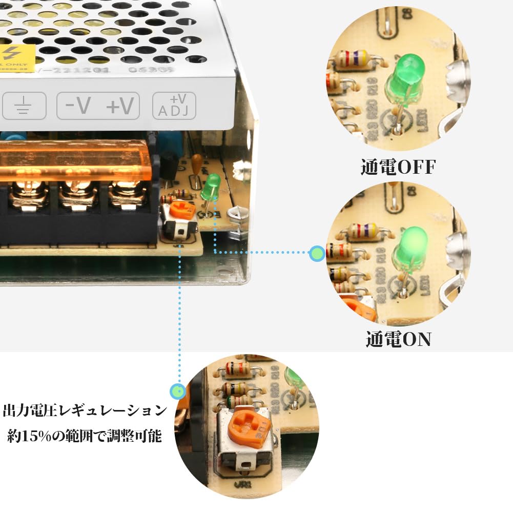 Amazon.co.jp: スイッチング電源 AC DC12V コンバーター 安定化