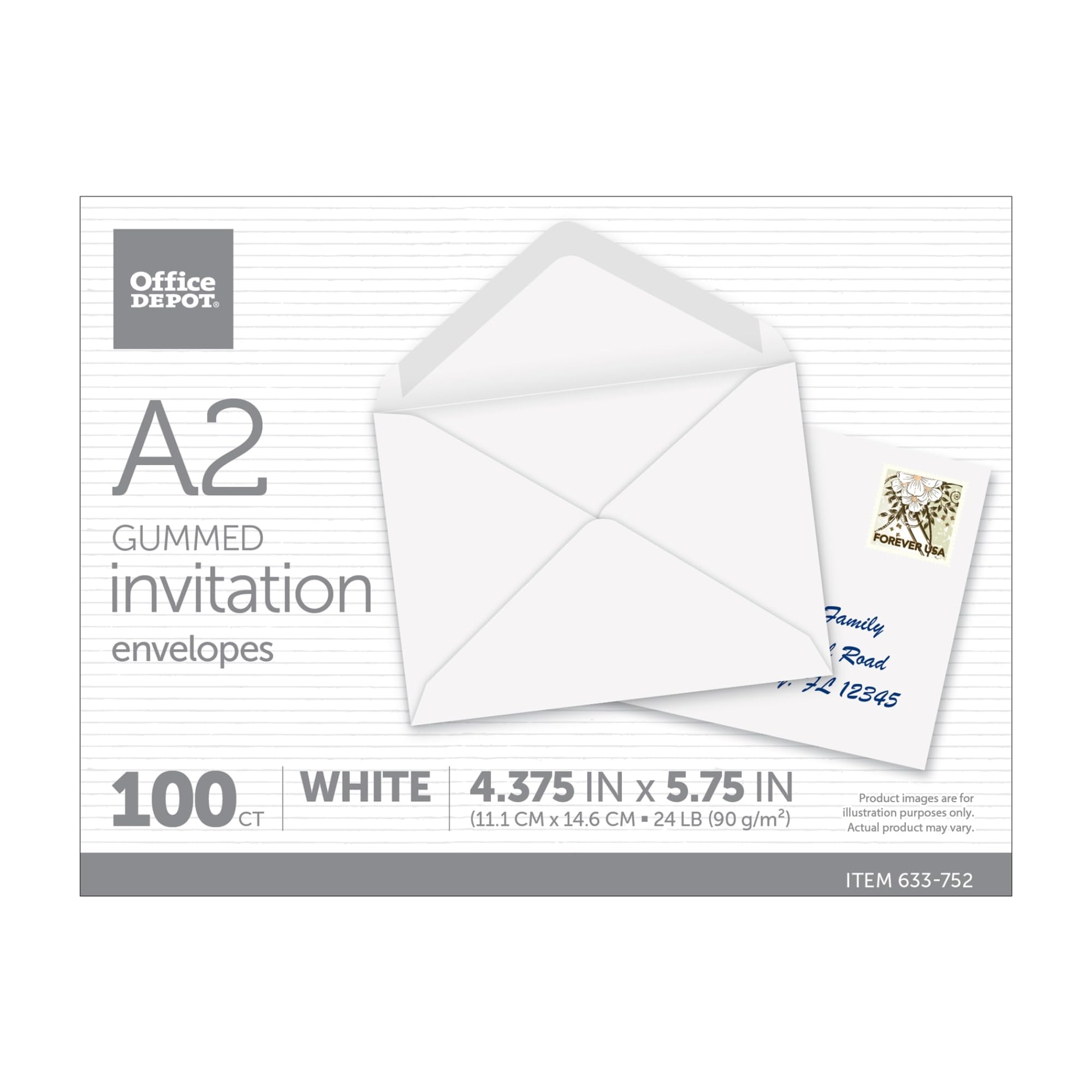 No-moisture Seal Envelopes Office Depot Invitation Envelopes - 4 3/8 X 5  3/4 Inch White (Pack Of 100) Kids Travel Pillowcases, image size:2000x2000