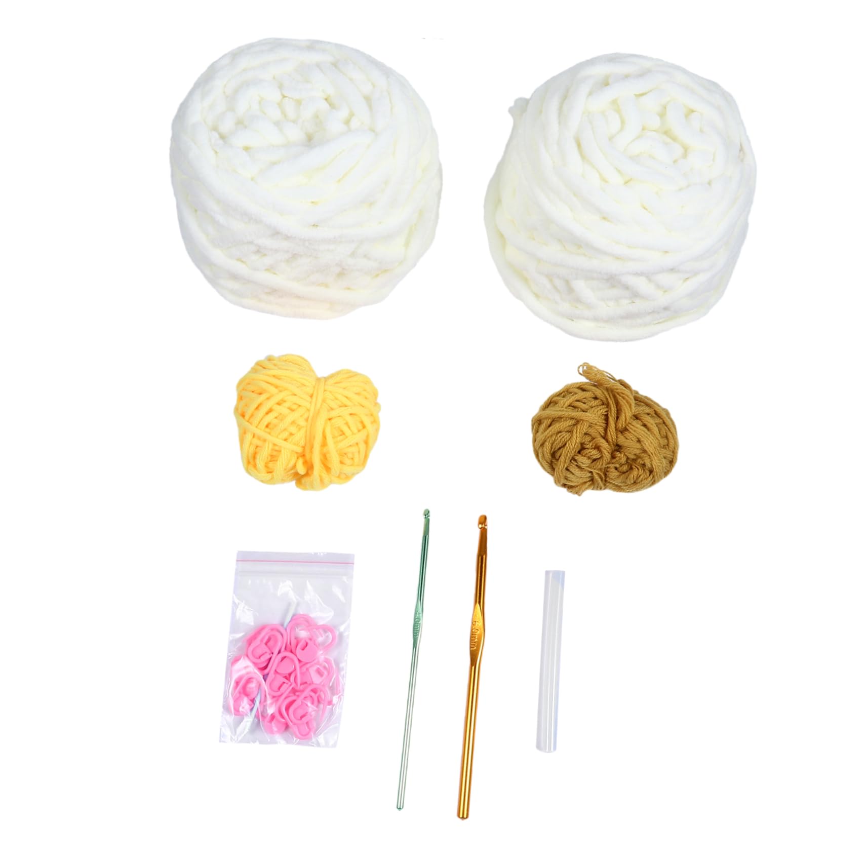 Gogogmee Create Your Own Knitting Bag Crochet Hook Needle Storage Yarn Organizing Kit Cotton Fabric Craft Present for Women Mom