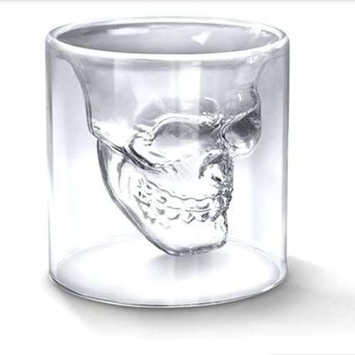 Vaso de chupito de vidrio en forma de calavera Fred Friends DOOMED calavera de cristal NA DOOMED