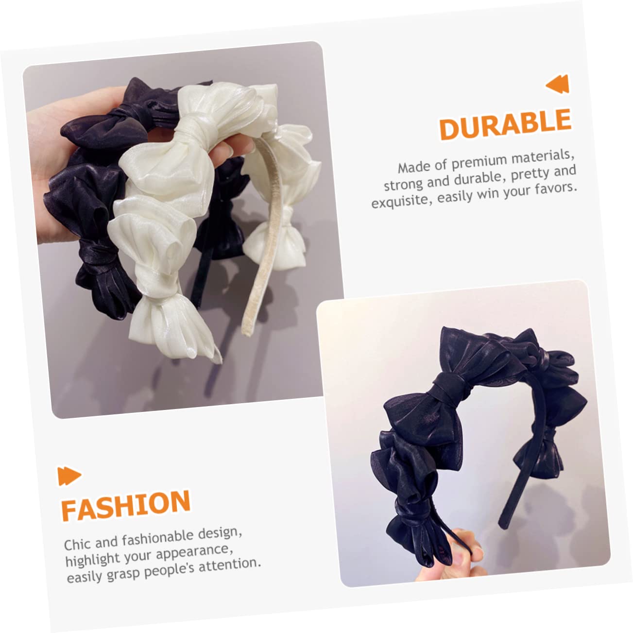 MAGICLULU 5 Pezzi Di Fasce Per Con Fiocco Di Per Donne Set Di Fasce Con Fiocco Copricapo Alla Moda Per Donne Per Cerimonie Cosplay