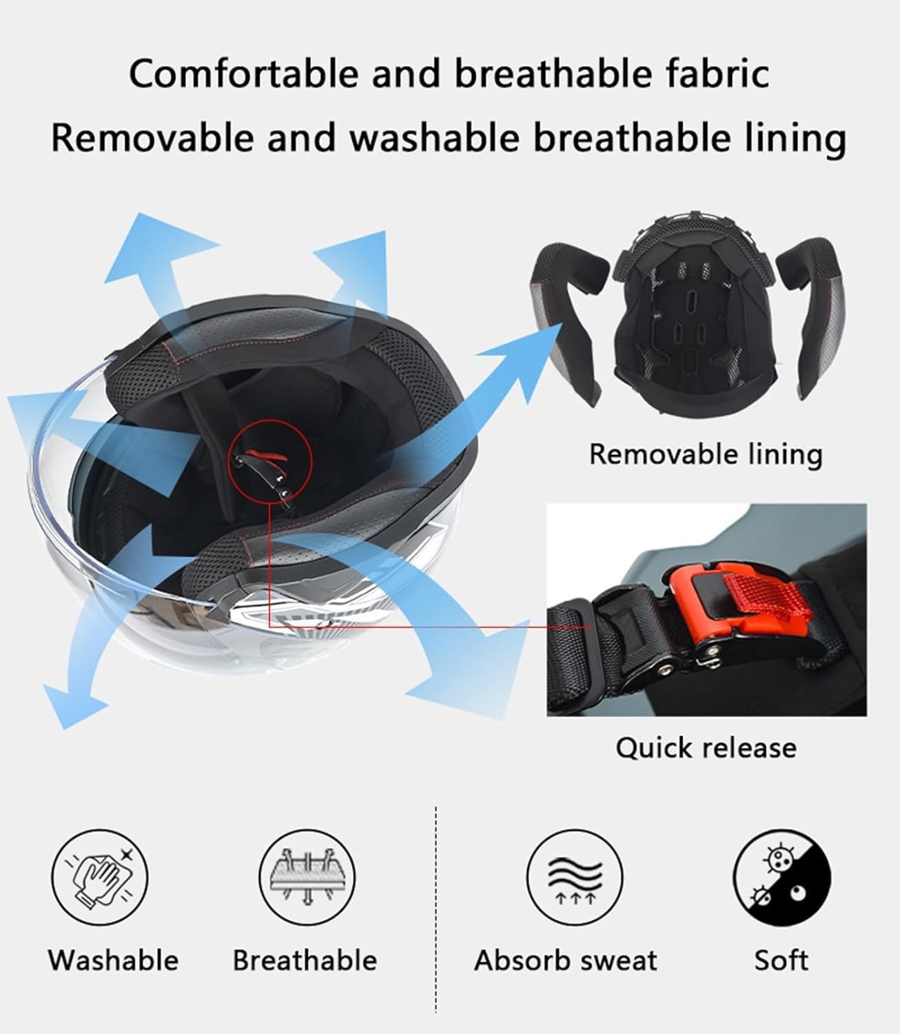 Casco Moto Bluetooth A Faccia Aperta,Casco Jet Vintage 3/4 Casco Anti-Collisione Caschi Cromwell Per Uomo E Donna Con Doppia Visiera Portatile Casco A Scodella Omologati ECE