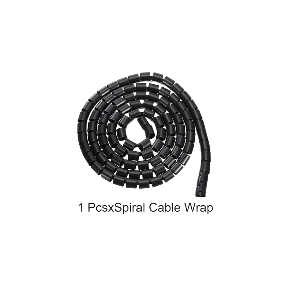Sourcingmap 4mm Flexible Spiral Tube Cable Wire Wrap Computer Manage Cord Clear 7M Length