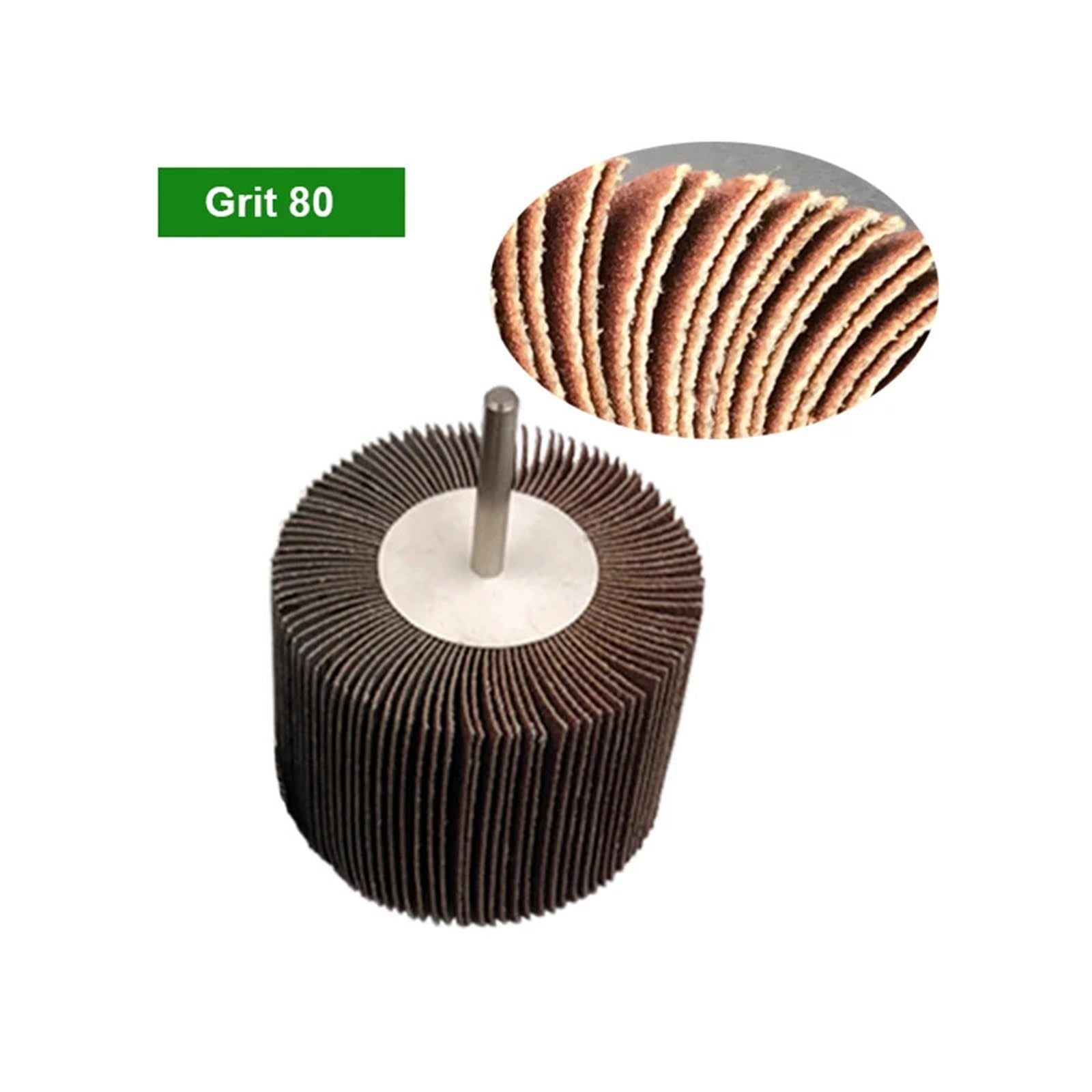 Ruota Lamellare Set di ruote lamellari da 10 pezzi con gambo da 1/4". | Materiale abrasivo da 20-80 * 25 mm for la fabbricazione di metalli(50x25x6mm,120 GRIT_10PCS)
