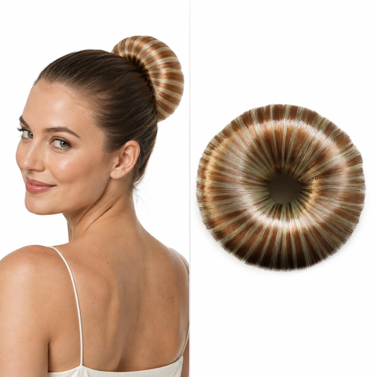 Moño Para El Cabello Dona Fabricante De Moños Recogido Moldeador Herramienta Peinar Mezcla Rubia DK5