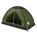 Night Cat Backpacking Tent for One 1 to 2 Persons Lightweight Waterproof Camping Hiking Tent for Adults Kids Scouts Easy Setup Single Layer 2.2x1.2m