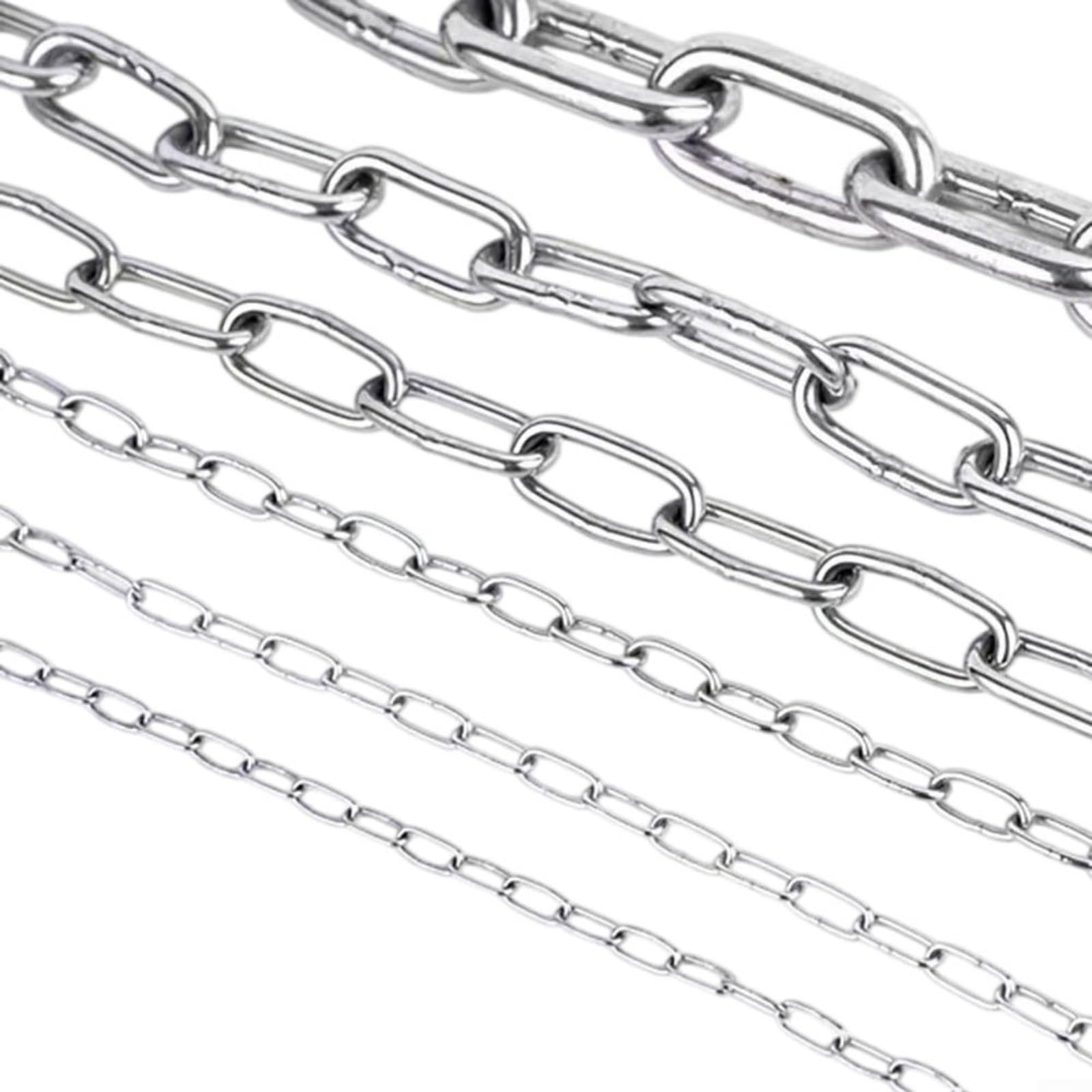 316 Edelstahl für kette 2M, für robuste Gliederkette für Marine und DIY | (316-2m-8mm)