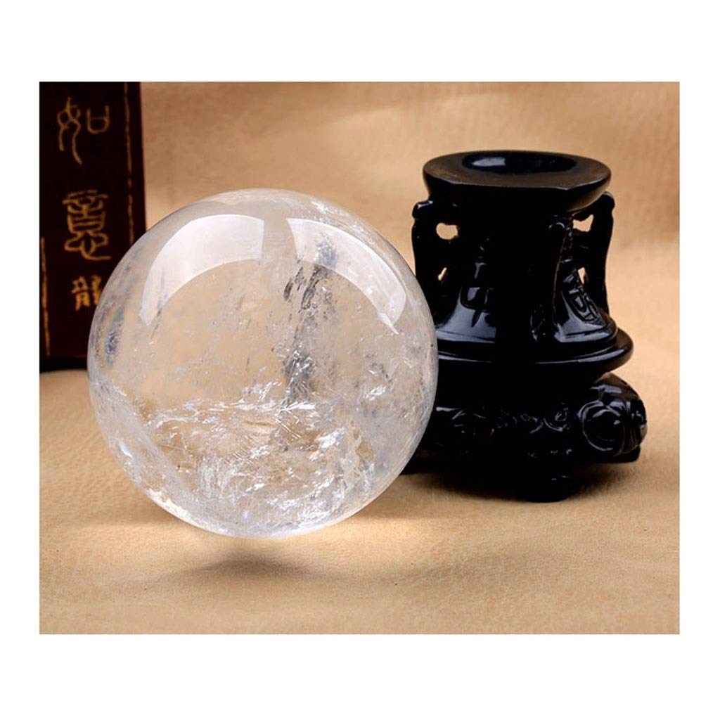 Bola de Cristal (en la Magia Occidental) Blanco Natural Bola de Cristal Agrietado Oficina Auspicioso Feng Shui de la Bola de la Bola de Piedra Talla Pulido Regalo de los Ornamentos Bol