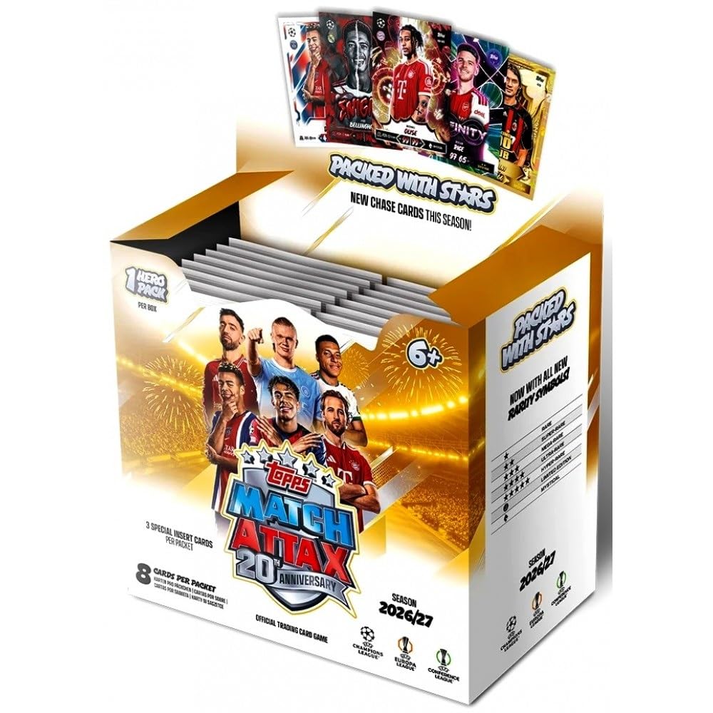 Match Attax UCC 2026/27 - Full Box - 36 Packets, 35 Boosters + 1 Hero Pack