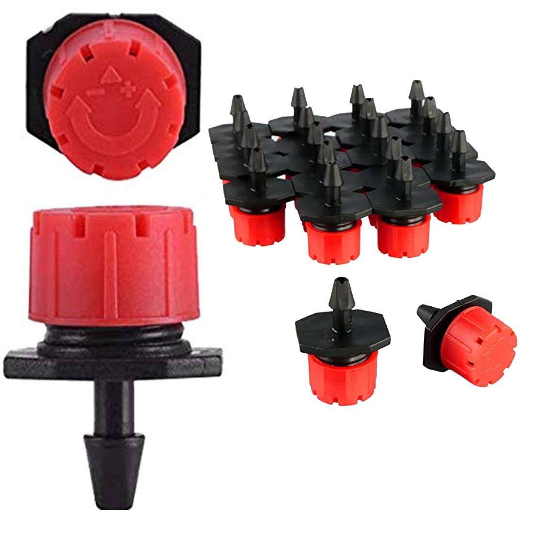 DIY Crafts 20 Pcs, Multi Mix Color, Irrigation Drippers Drip Irrigation Emitters Stake Adjustable Micro Water Flow 360 Degree Drip System for 1/4" Tube with Nozzle Sprink (20 Pcs, Multi Mix Color) (B07NJQQ5LN) Amazon Price History, Amazon Price Tracker