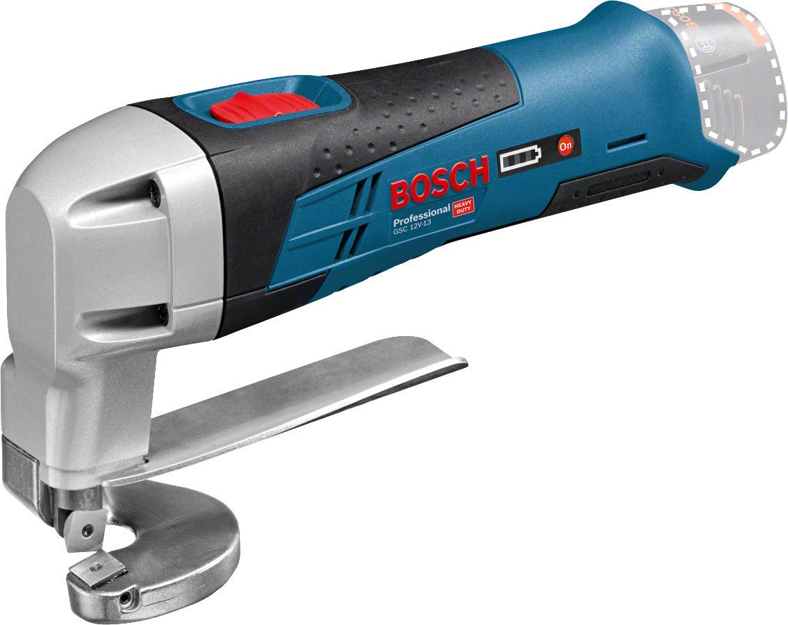 Bosch Professional 12V System Cesoia per lamiera a batteria GSC 12V-13 (incl. chiave a brugola, 1 lama superiore e 1 lama inferiore per cesoia, inserto L-BOXX, L-BOXX, senza batt./caricabatteria)