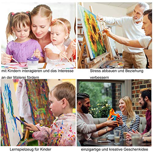 Malen Nach Zahlen Pferde, DIY Ölgemälde Vorgedruckt Leinwand, Paint by Numbers Geschenk für Home Wall Dekor, Malen Nach… – Bild 8