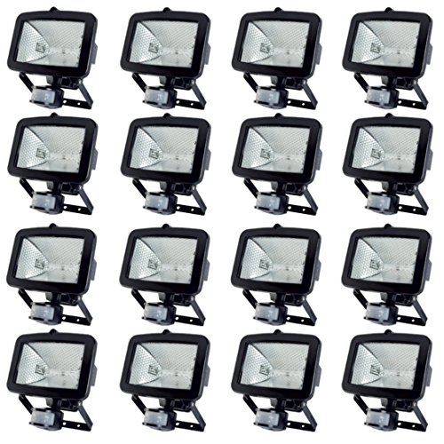100 x Timeguard Black SLB400G Energy Saving PIR Sensor 400W Halogen Floodlights