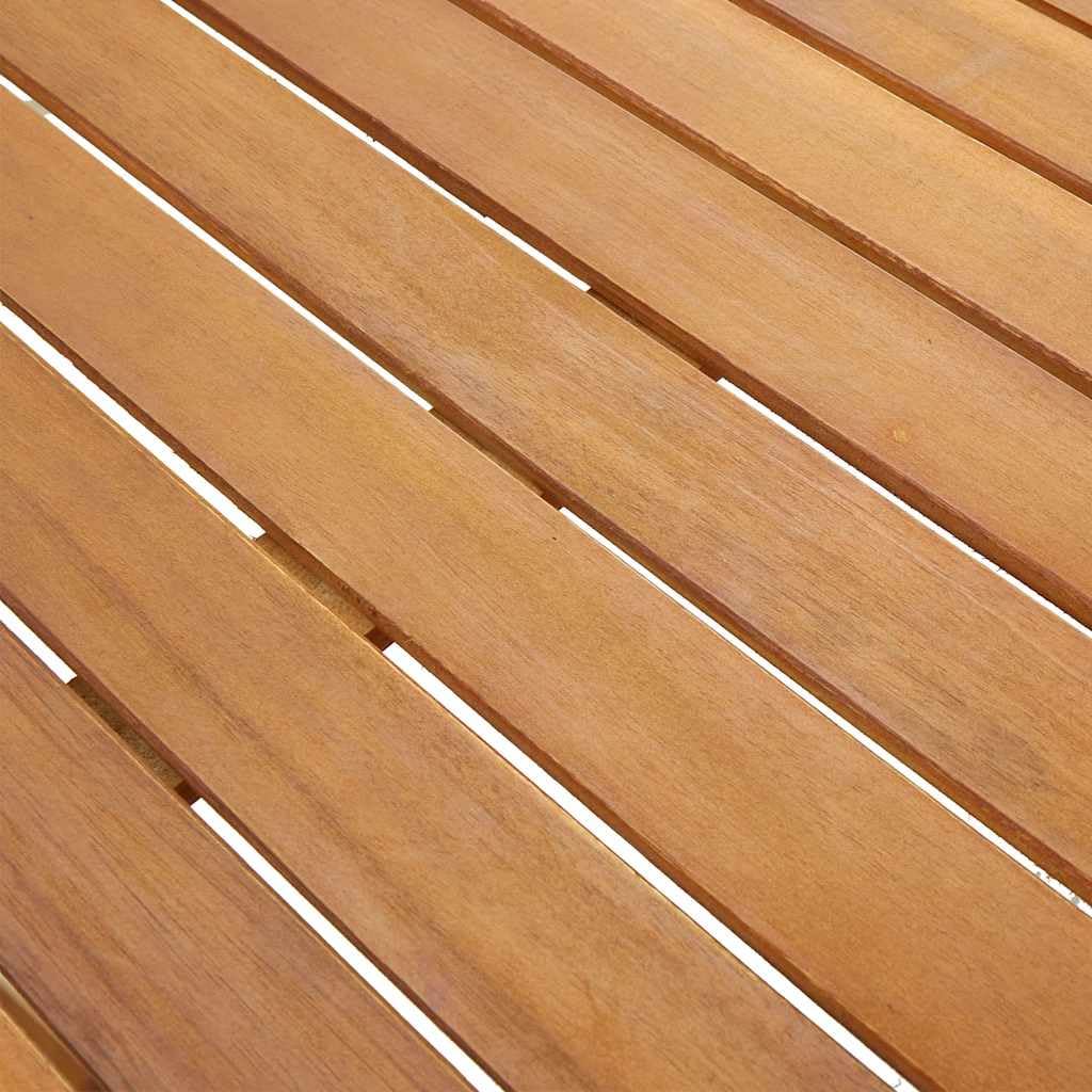 vidaXL Tavolo da Giardino 140x80x74 cm in Legno Massello di Acacia