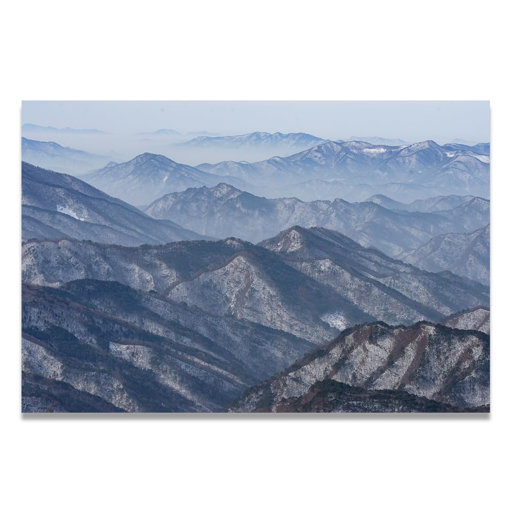 VHdfgTY An Unbroken Mountain RangeLarge Mountain Landscape Canvas Wall Art Nature Scenery for Home Decor 70x105cm Unframed