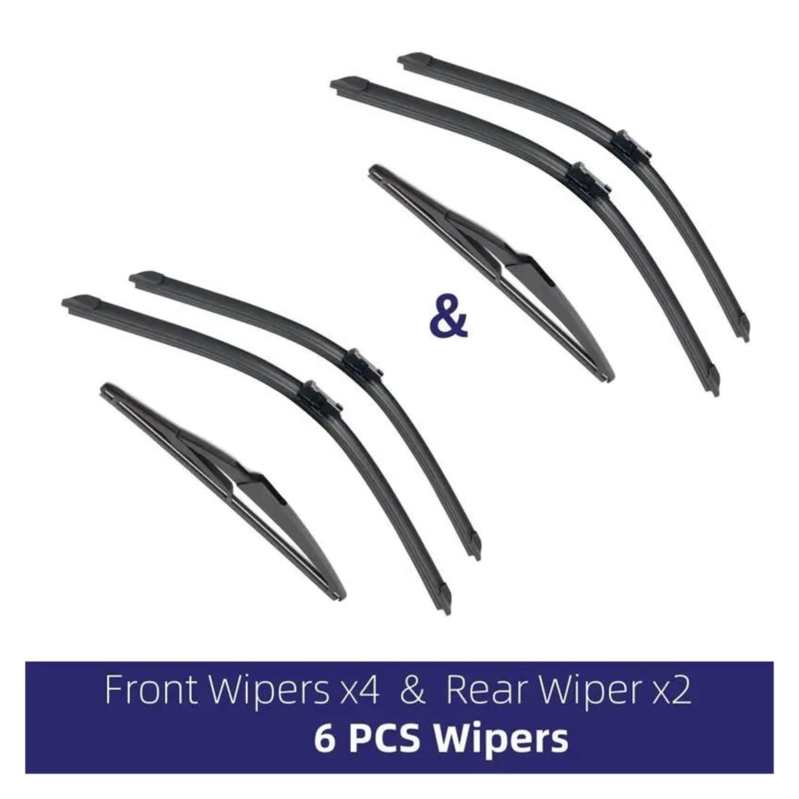 Tergicristalli Spazzole Tergicristallo Per Peugeot 2008 2013-2018 Spazzole Tergicristalli Anteriori E Posteriori In Gomma Morbida Parabrezza Auto 26“+16”+11"(6 wipers)