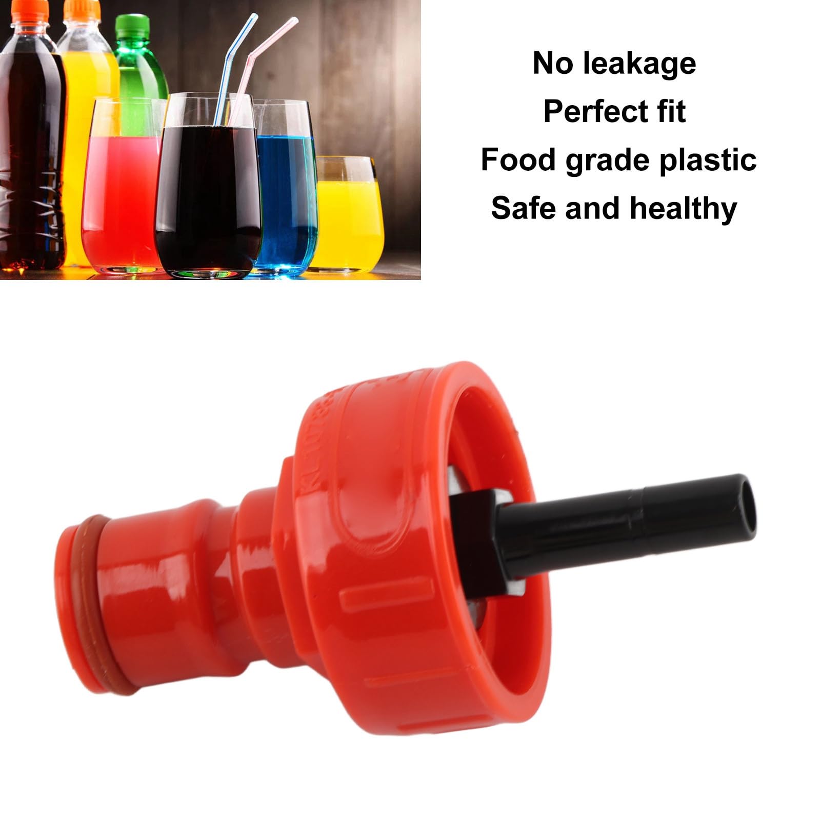 3PCS Tappo di carbonatazione in plastica riutilizzabile, G1/4 Ball Lock Keg Post Soda Birra Acqua Pet Riempimento di bottiglie Tappo di carbonatazione Riempimento di