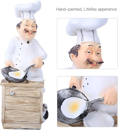 Miniatura 9 de Oumefar Estatua de chef de resina, adorno decorativo de cocinero, decoración de cocina, figura coleccionable para el hogar, cocina, restaurante,