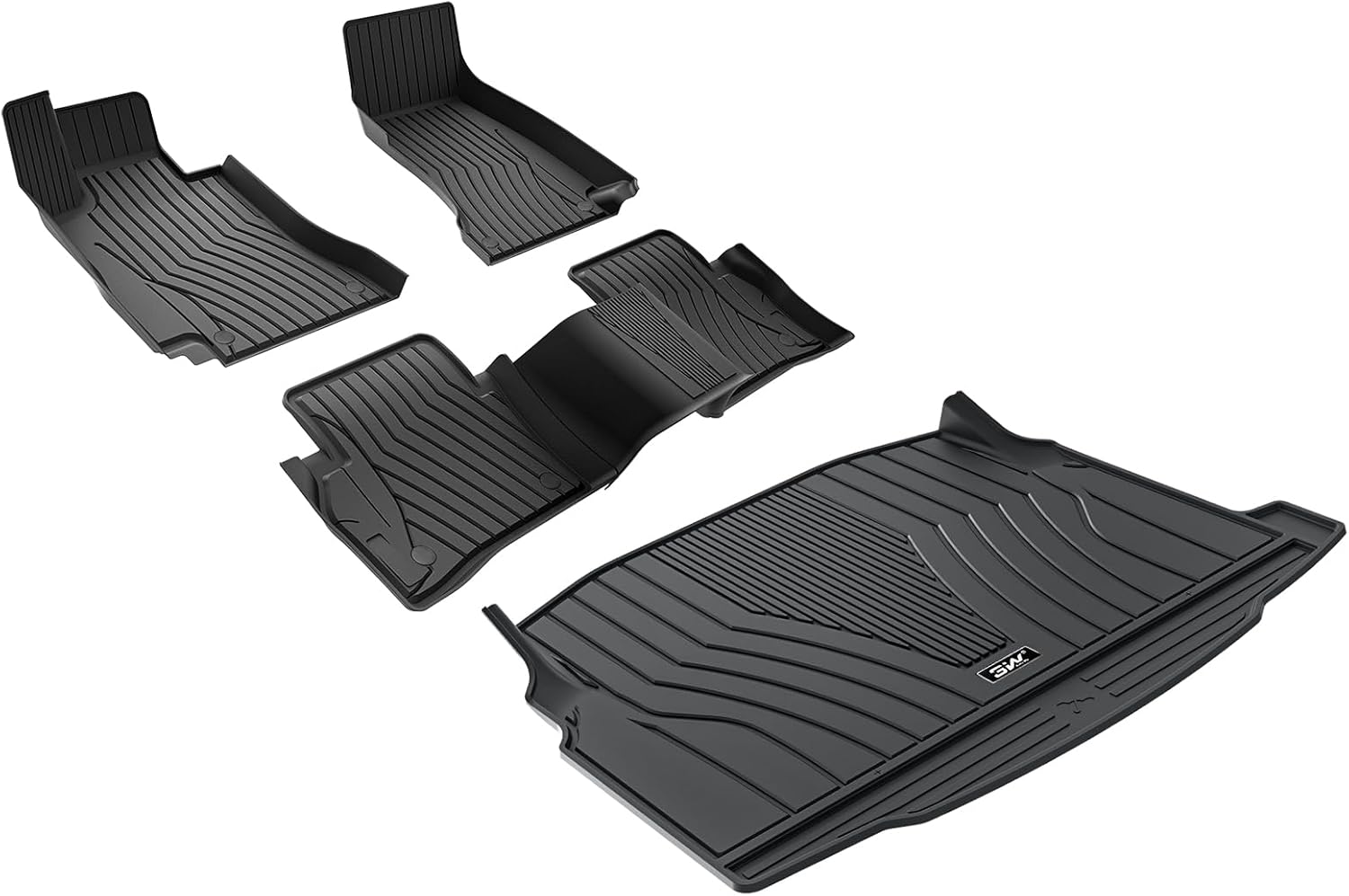 3W Floor mats & Cargo Liner for Benz E-Class 2017-2023 2024 2025 TPE All Weather Custom Fit Floor Liner for Benz E-Class, Full Set Car Liners Black Benz E-Class 2024 Floor mats&Cargo liner