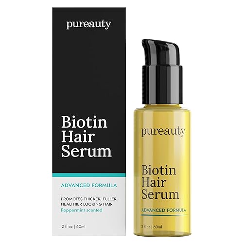 Suero para el crecimiento del cabello Biotin, fórmula tópica avanzada para ayudar a crecer un cabello saludable y fuerte, adecuado para hombres y