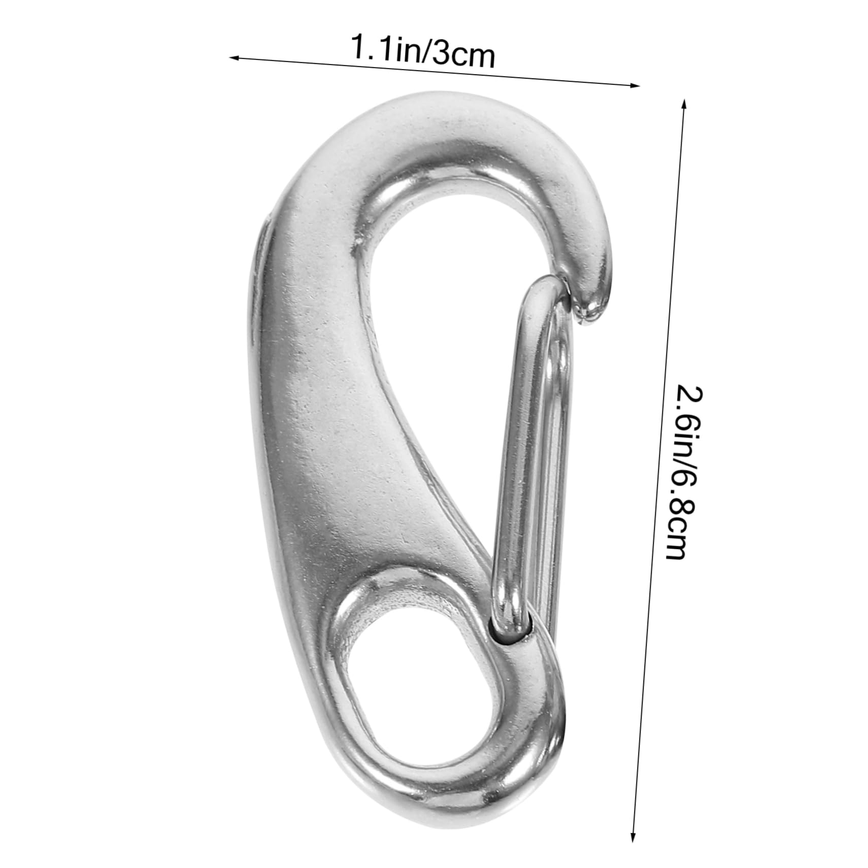 NAMOARLY Egg Shape Shackles 2pcs Stainless Steel Buckles for Wire Rope Pet Chain