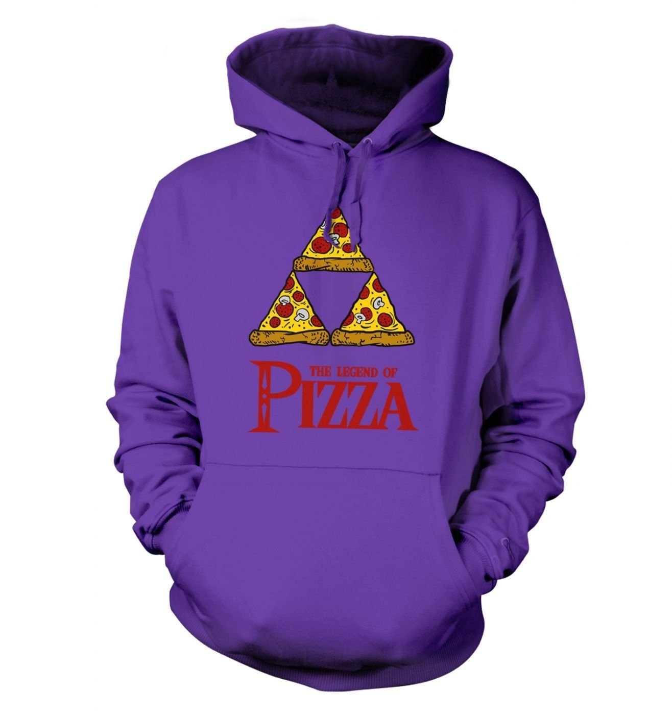 Legend Of Pizza Hoodie - Gaming Gamer Geek Hoodie - Purple XX Large (55" Chest)