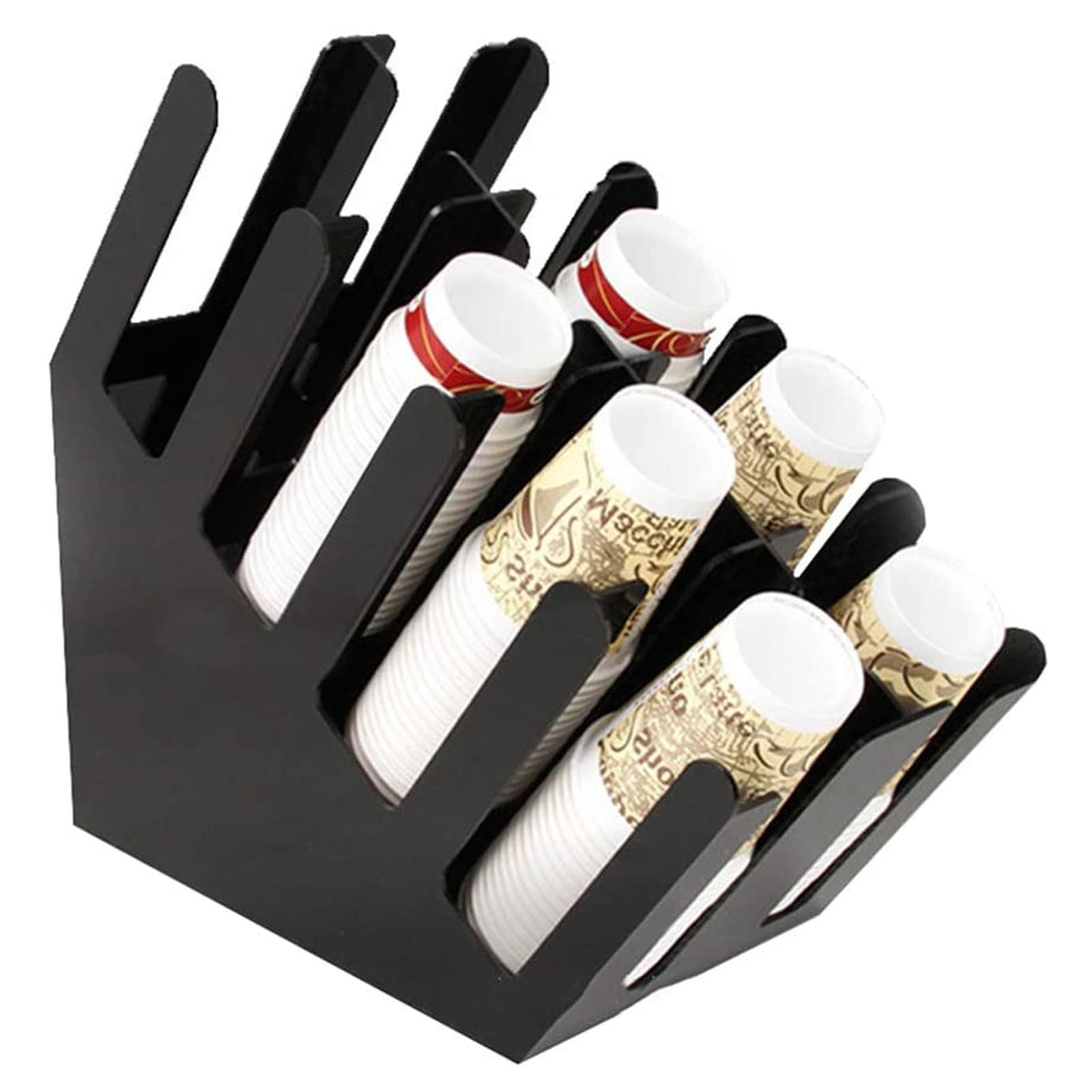 DXYQXL Paper Cup Organizer Dispenser for Cafe Home Wedding Party Counter Display - Disposable Coffee Cups And Condiment Holder