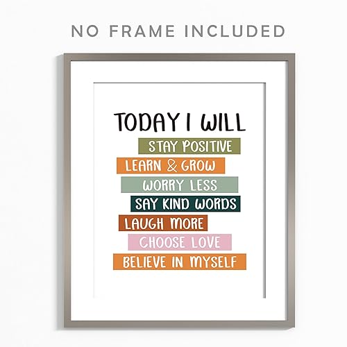 Miniatura 7 de Today I Will, Positive Affirmations Poster for Kids, Classroom Decor, Kids Wall Art, Kids Room Wall Decor, Nursery Decor, Encouragement Artwork