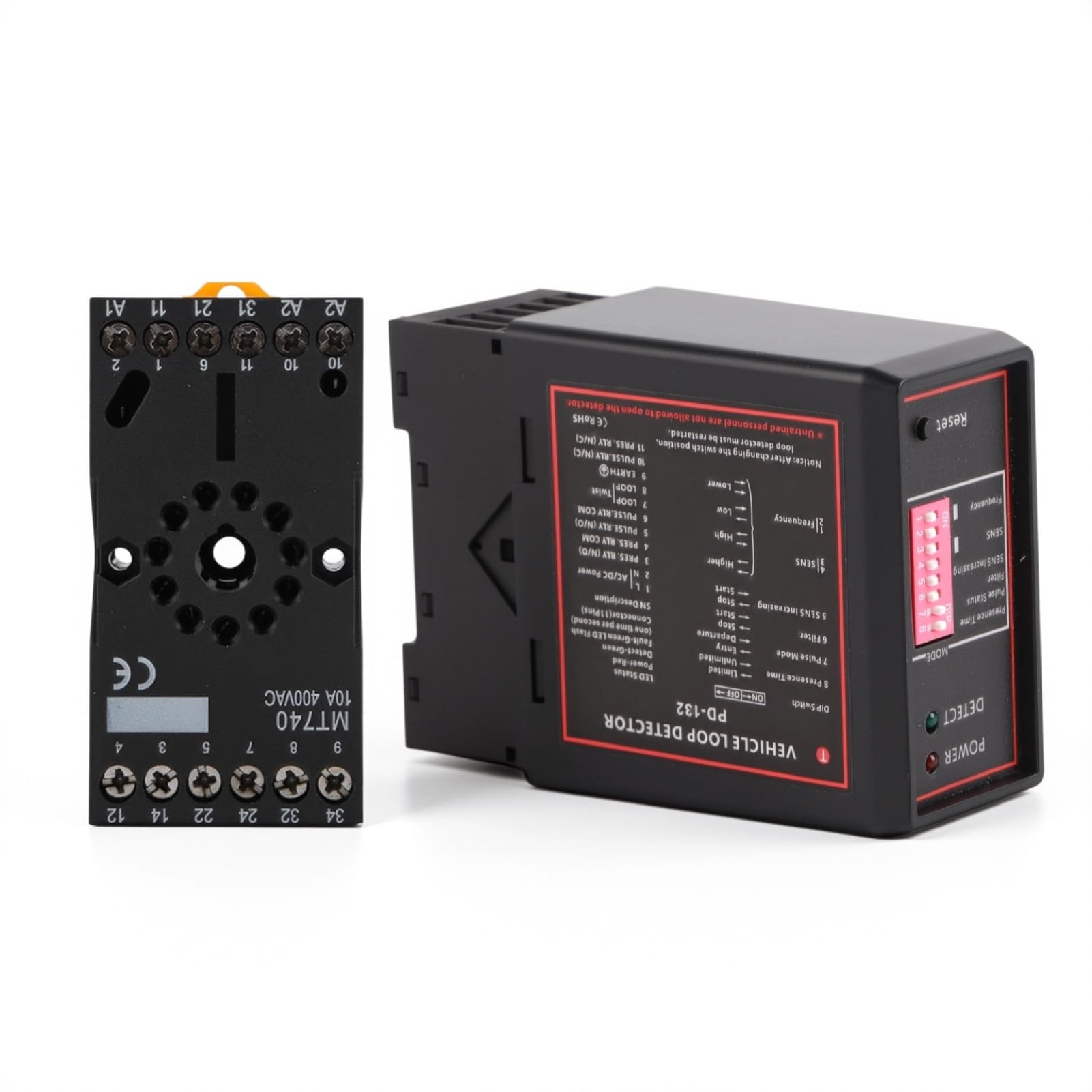 Detector de Sensor de Salida de Bucle de Vehículo, Detector de Bucle de Vehículo Inductivo de un Solo Canal con Tiempo de Pulso Seleccionable, Detector de Bucle de Vehículo para