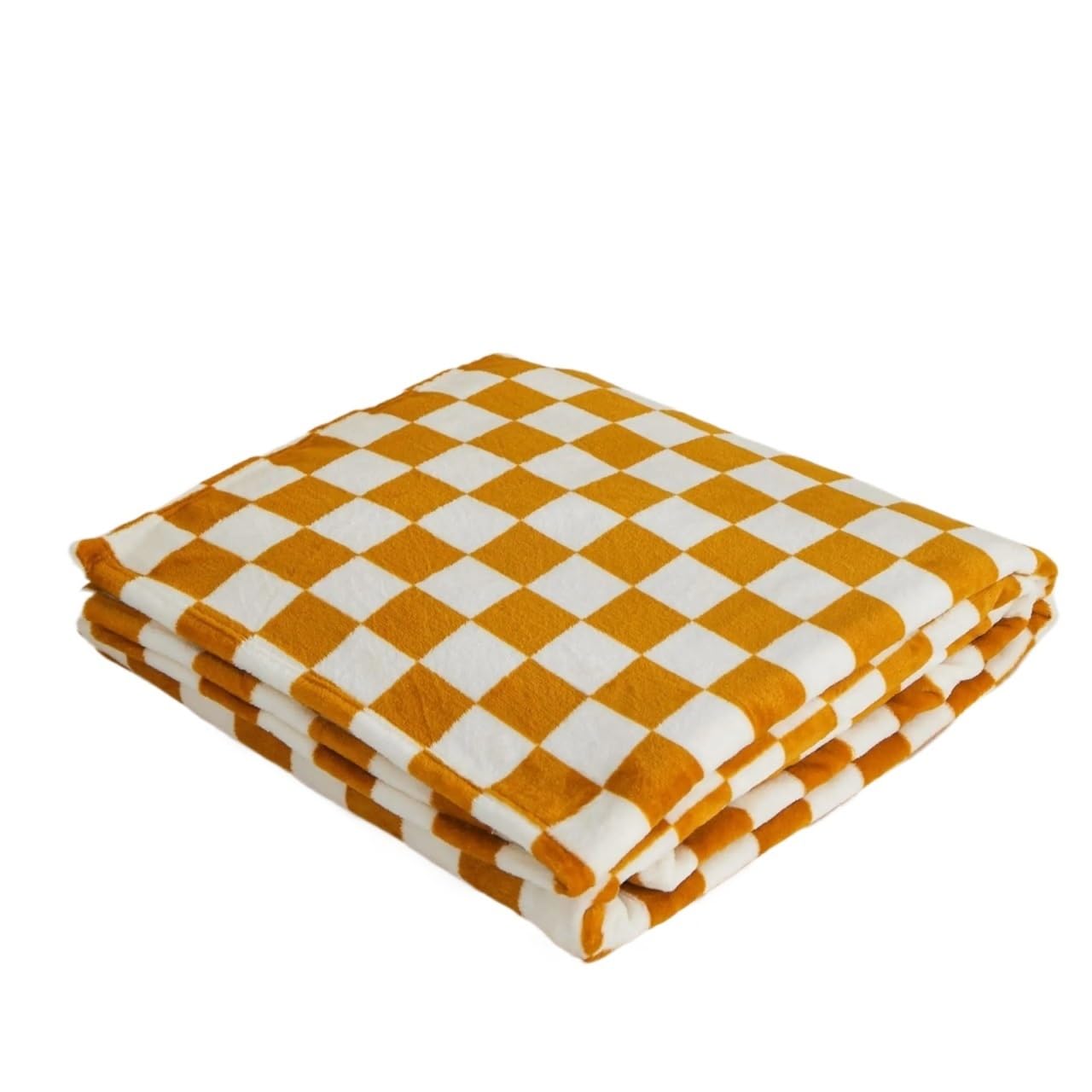 EYRMQWJPC Cool Lightweight Blanket, Cooling Checkerboard Plaid Sofa Blanket Multicolor 100x150cm(Yellow)