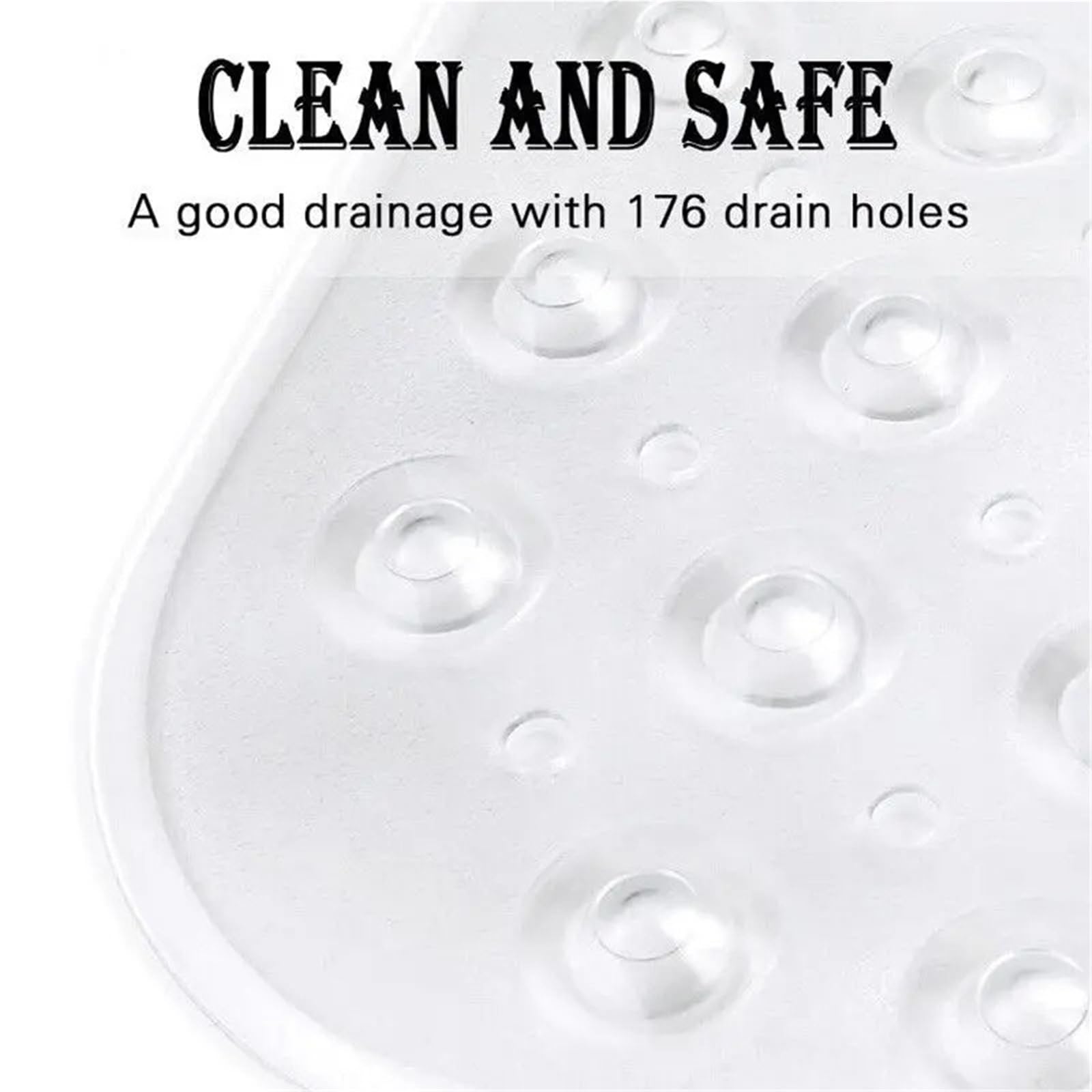 Antirutschmatte füR Badewanne 100 x 40 cm rutschfeste, schnell trocknende Badematte aus PVC